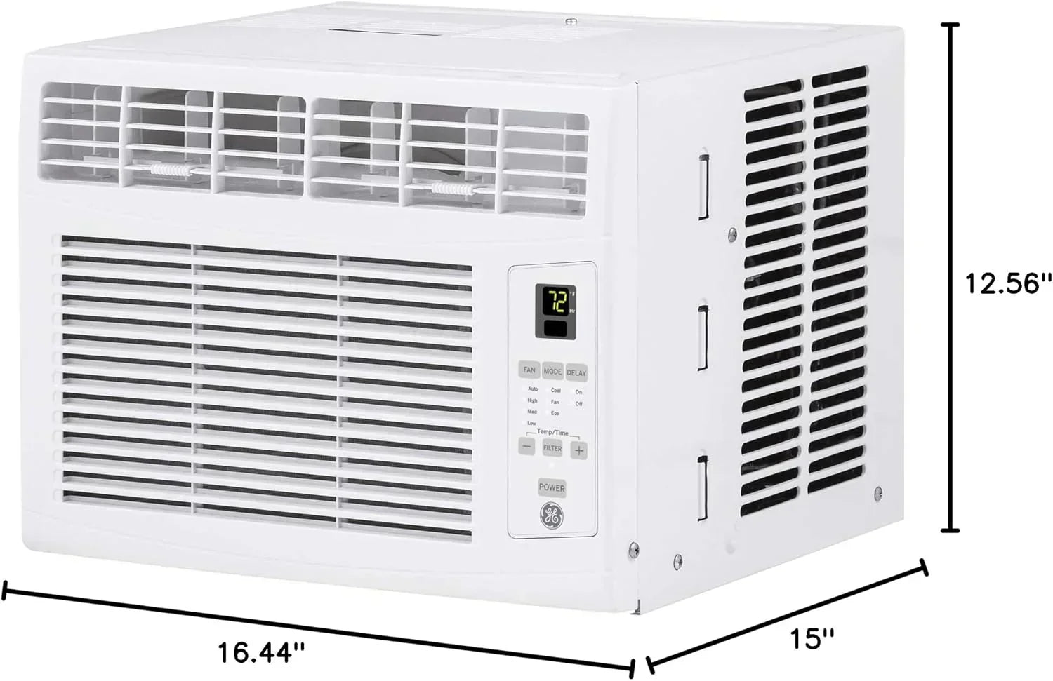 GE Window Air Conditioner Unit 5,000 BTU for Small Rooms up to 150 sq ft Manual Adjustable Fan wourant