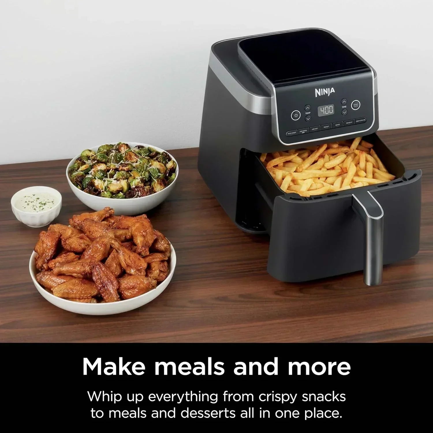 Ninja Air Fryer Pro 5-quart 4-in-1 air fryer that air fries bakes reheats and dehydrates wourant