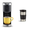 K-Mini Plus Single Serve K-Cup Pod Coffee Maker with Travel Mug (1 Count) Bundle wourant