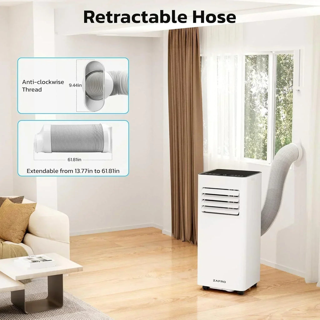 ZAFRO 8,000 BTU Portable Air Conditioners 4 Modes Portable AC Unit with Fast Cooling wourant