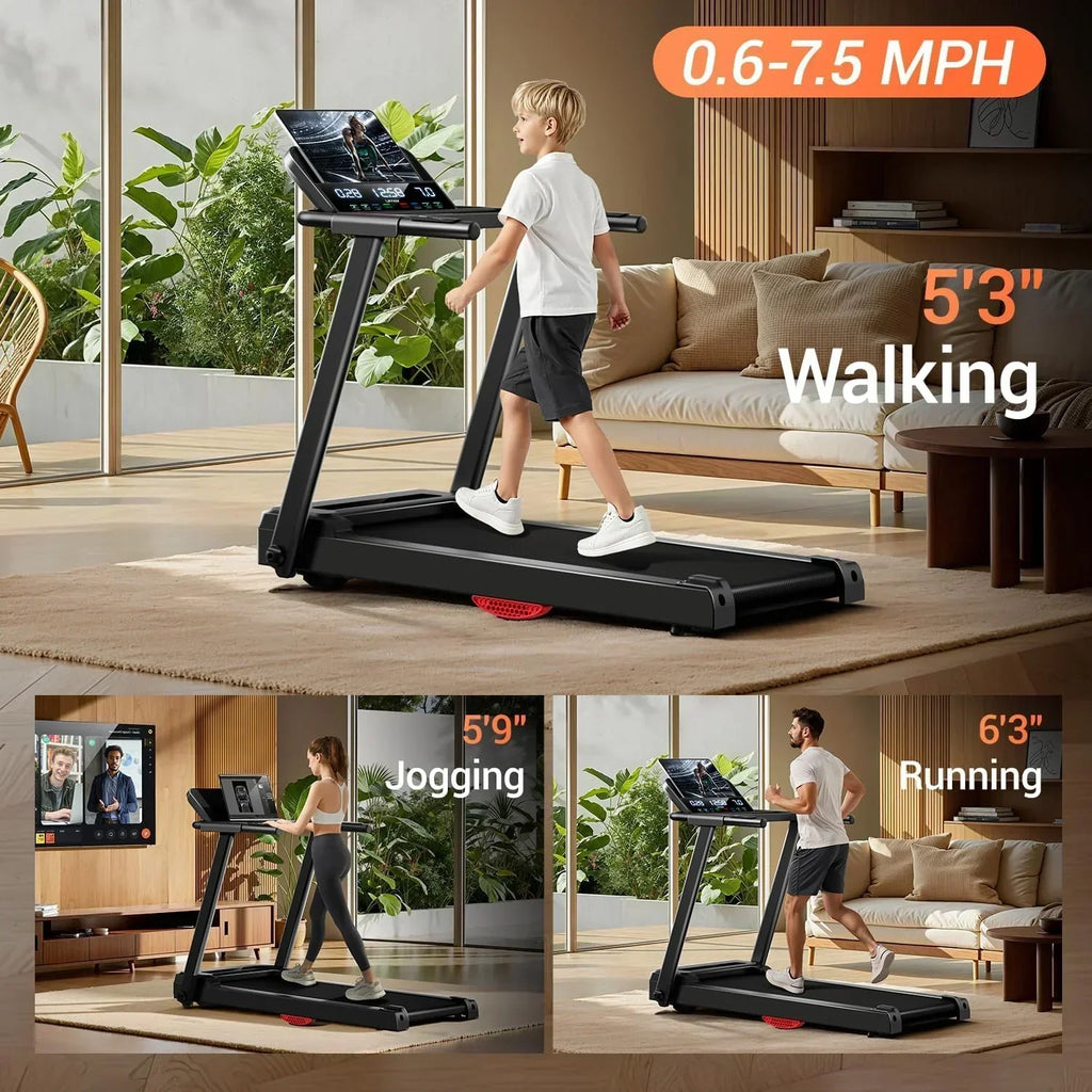 Home Treadmill 15% Incline Treadmill 3.0 hp Quiet Brushless Dual Cushion System wourant