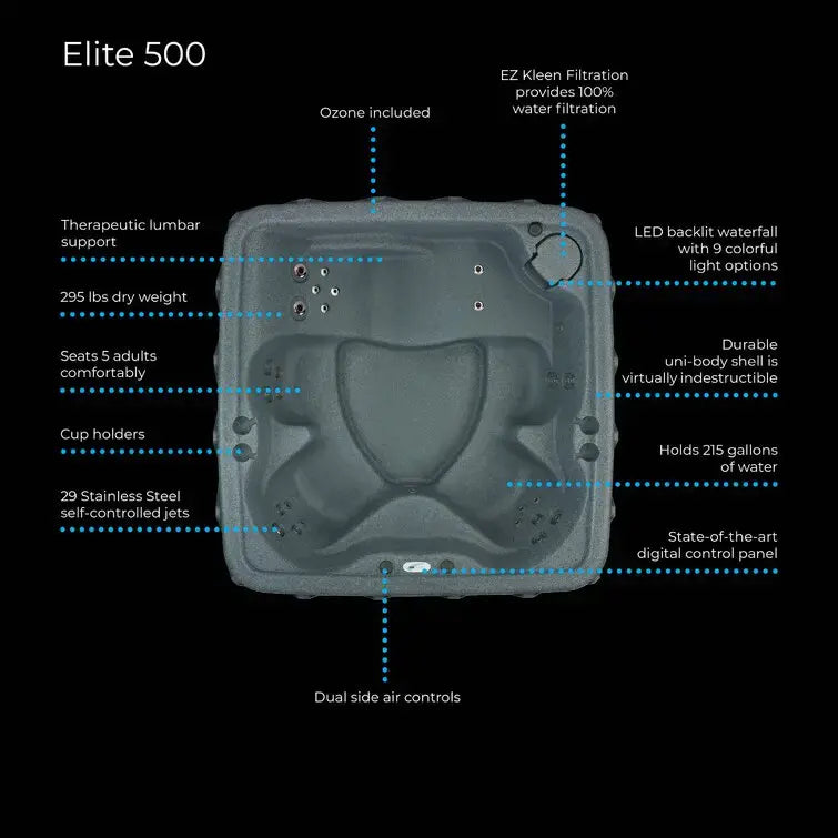 Aquarest Spas Jet Square Plug And Play Hot Tub with Ozonator wourant