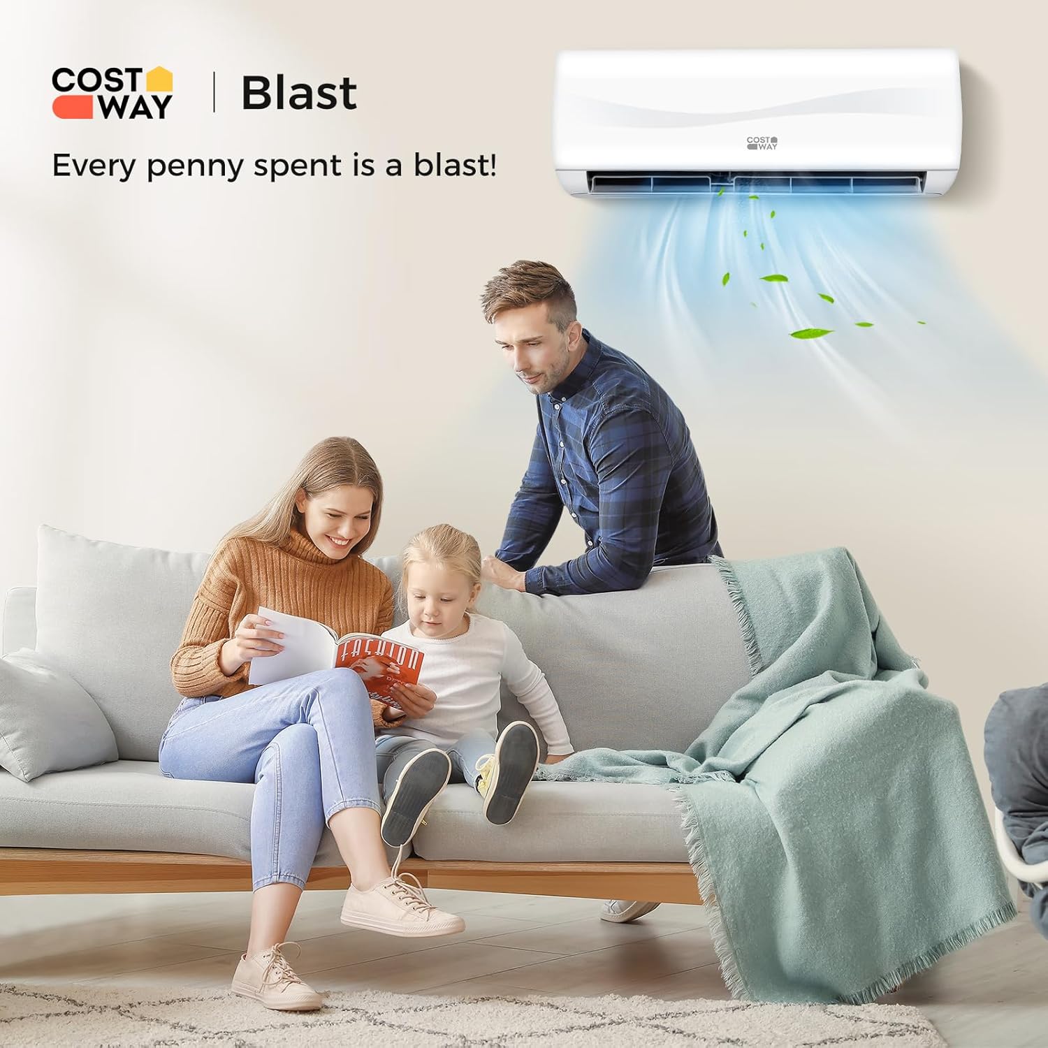 COSTWAY 12000BTU Mini Split Air Conditioner Heater 20 SEER2 115V Wall-Mounted Ductless wourant