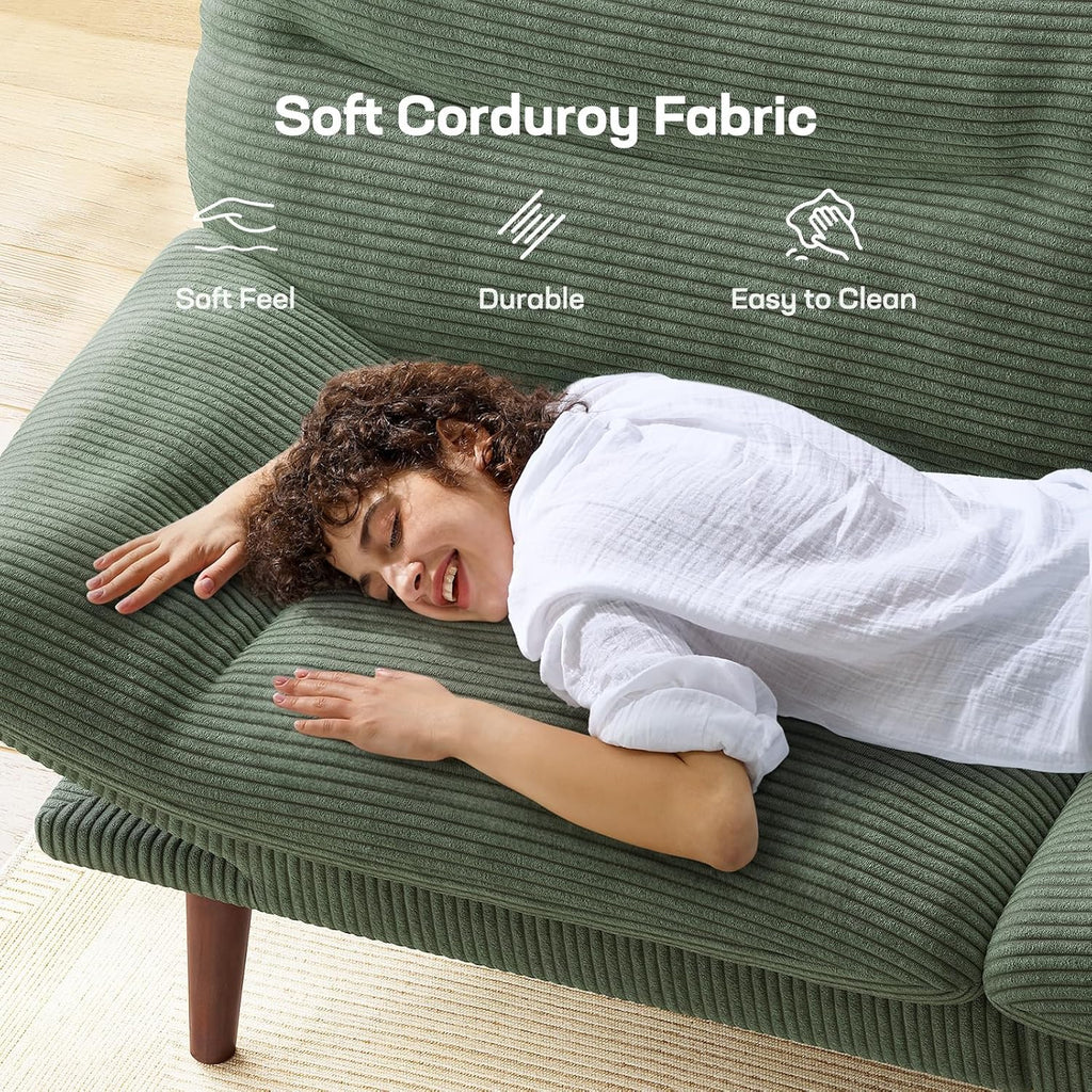 Futon Sofa Bed Futon Sofa Adjustable Back Armrests Converts to Small Sleeper Sofa Bed wourant