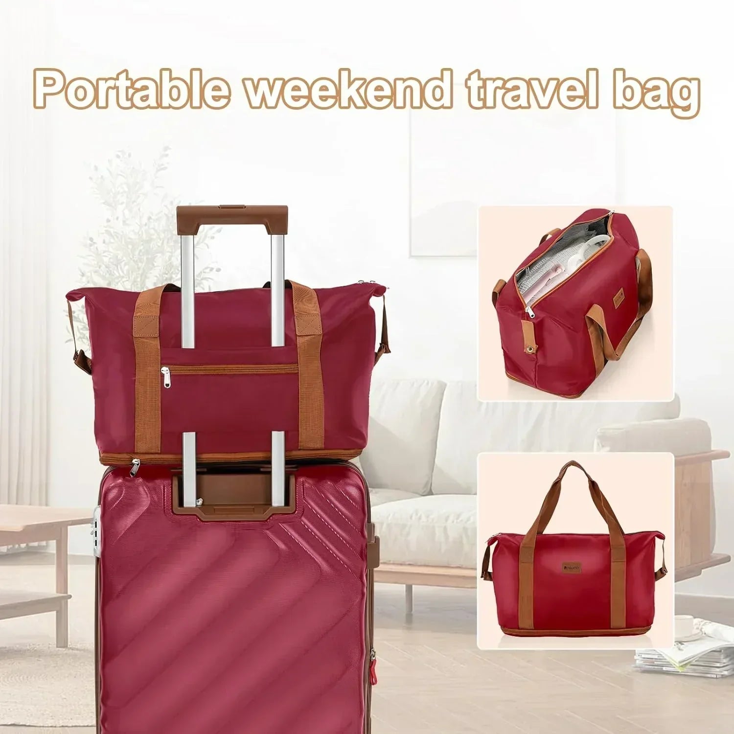 5 piece luggage set expandable suitcase 22x14x9 aviation certified durable waterproof travel set wourant