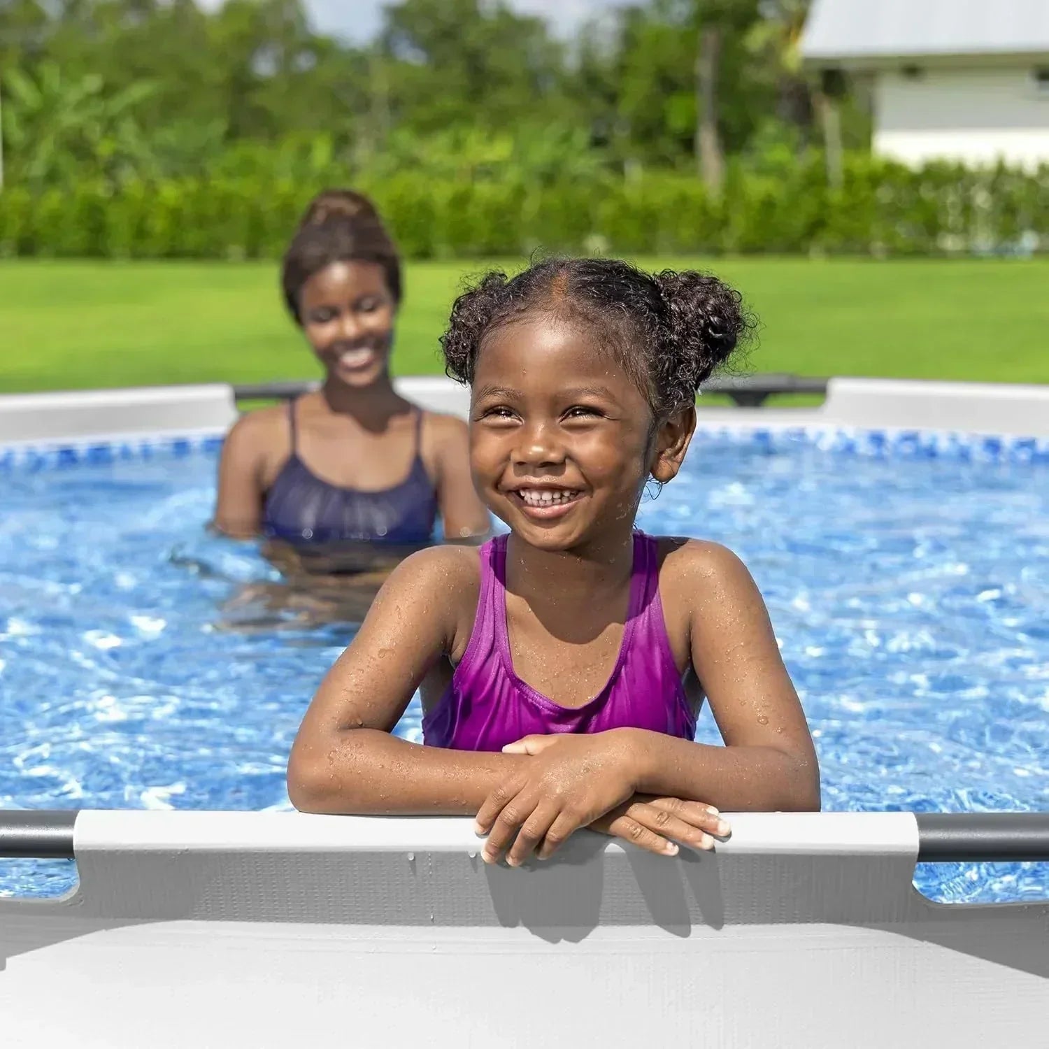Steel Pro MAX 10 Foot x 30 Inch Round Metal Frame Above Ground Backyard Swimming Pool Set wourant