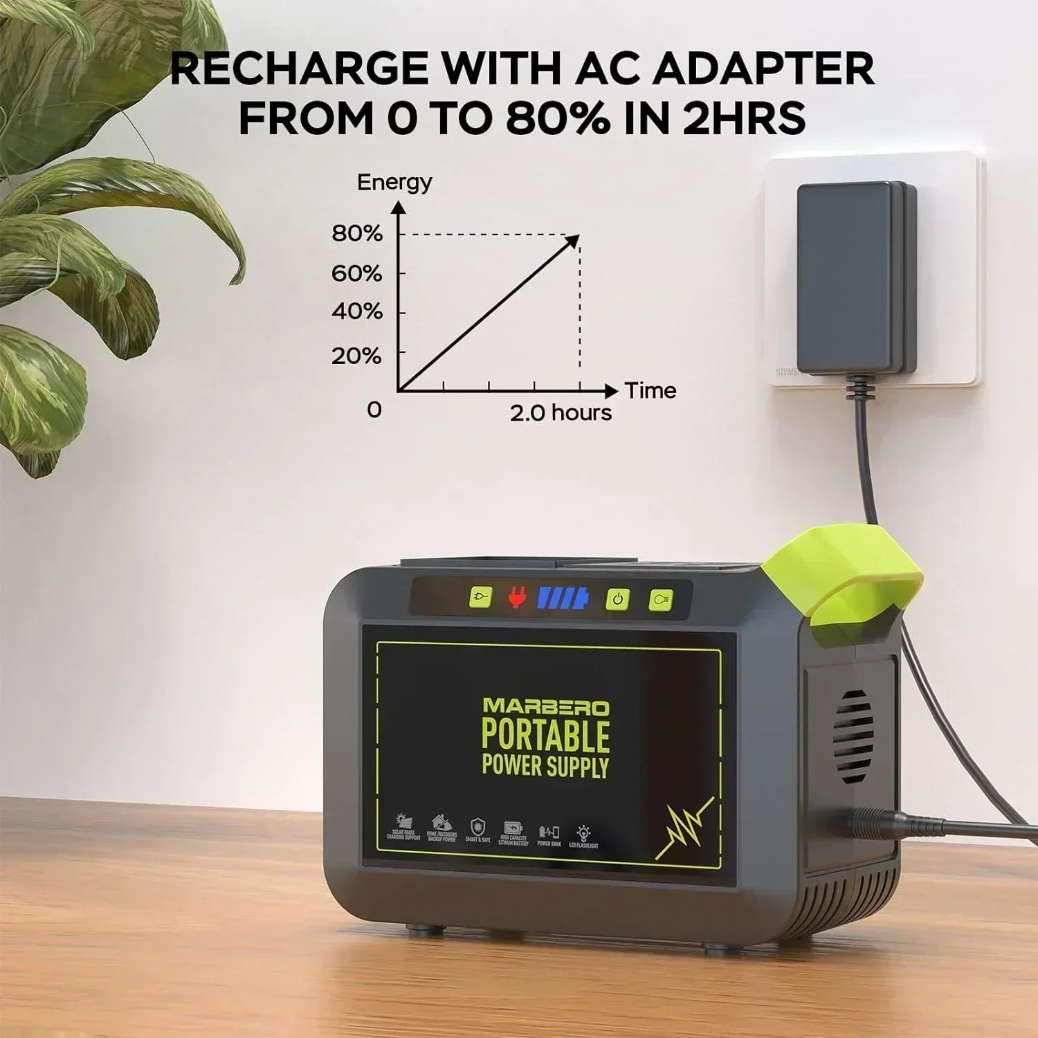 Portable Power Station 88Wh Camping Lithium Battery Solar Generator Fast Charging Power Bank wourant