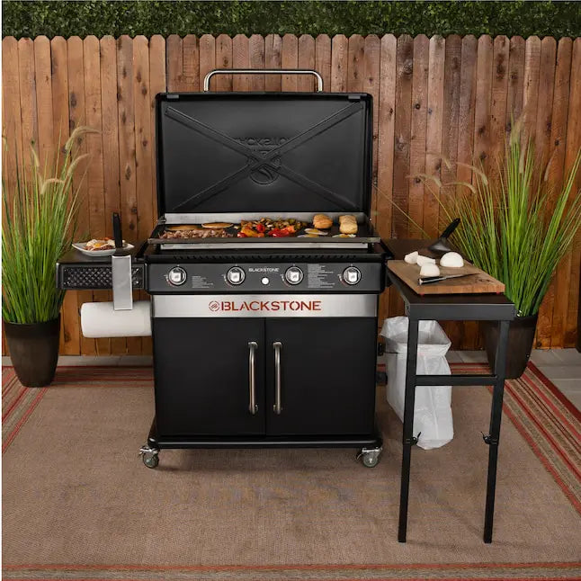 Blackstone 36" Culinary Cabinet Griddle with Side Table 4-Burner Liquid Propane Flat Top Grill wourant