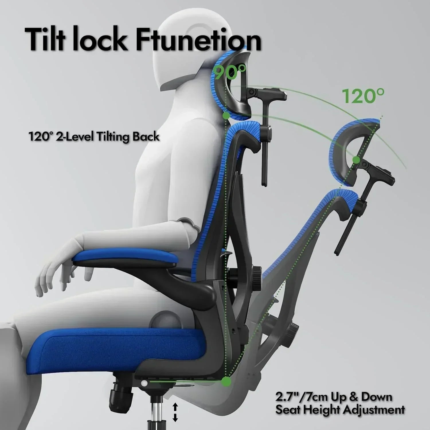 Office computer desk and chair gaming chair with lumbar support and headrest wourant