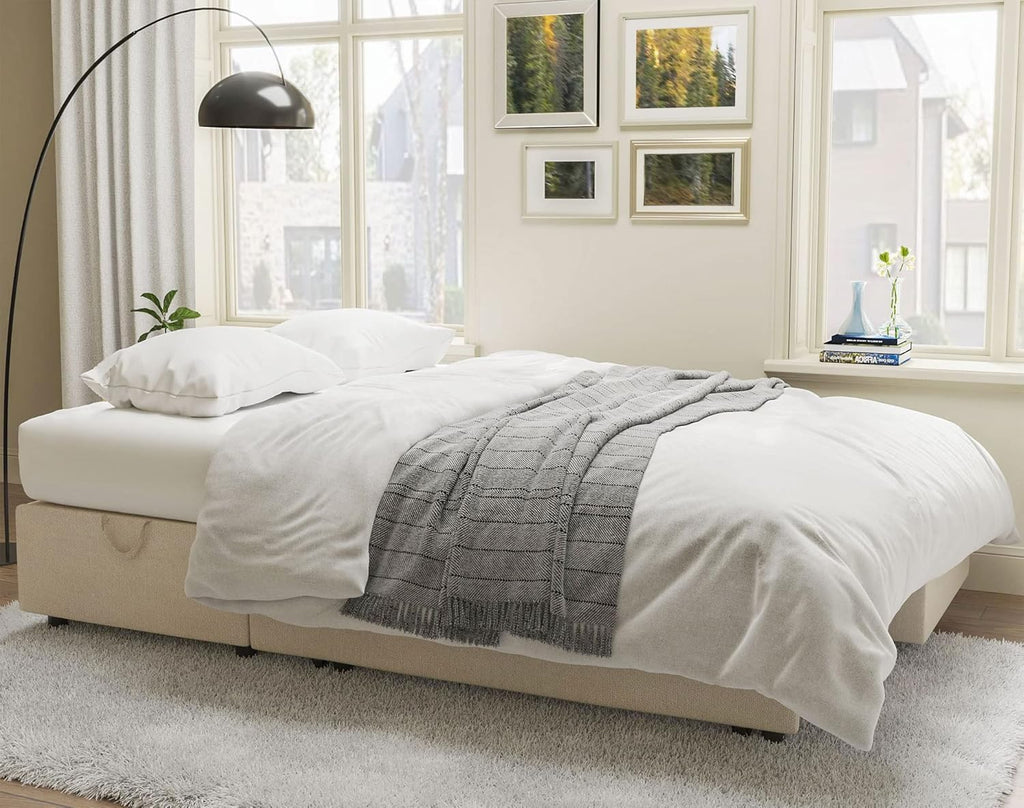 VanAcc Sofa Bed Sleeper Sofa with Storage Chaise 2 in 1 Pull Out Couch Living Room wourant