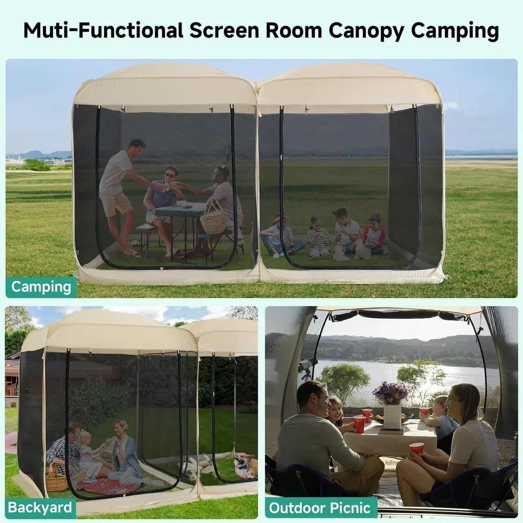 Alvantor Screen House Gazebo Pop Up Igloo Screened Canopy Tent with Mosquito Netting Sides wourant