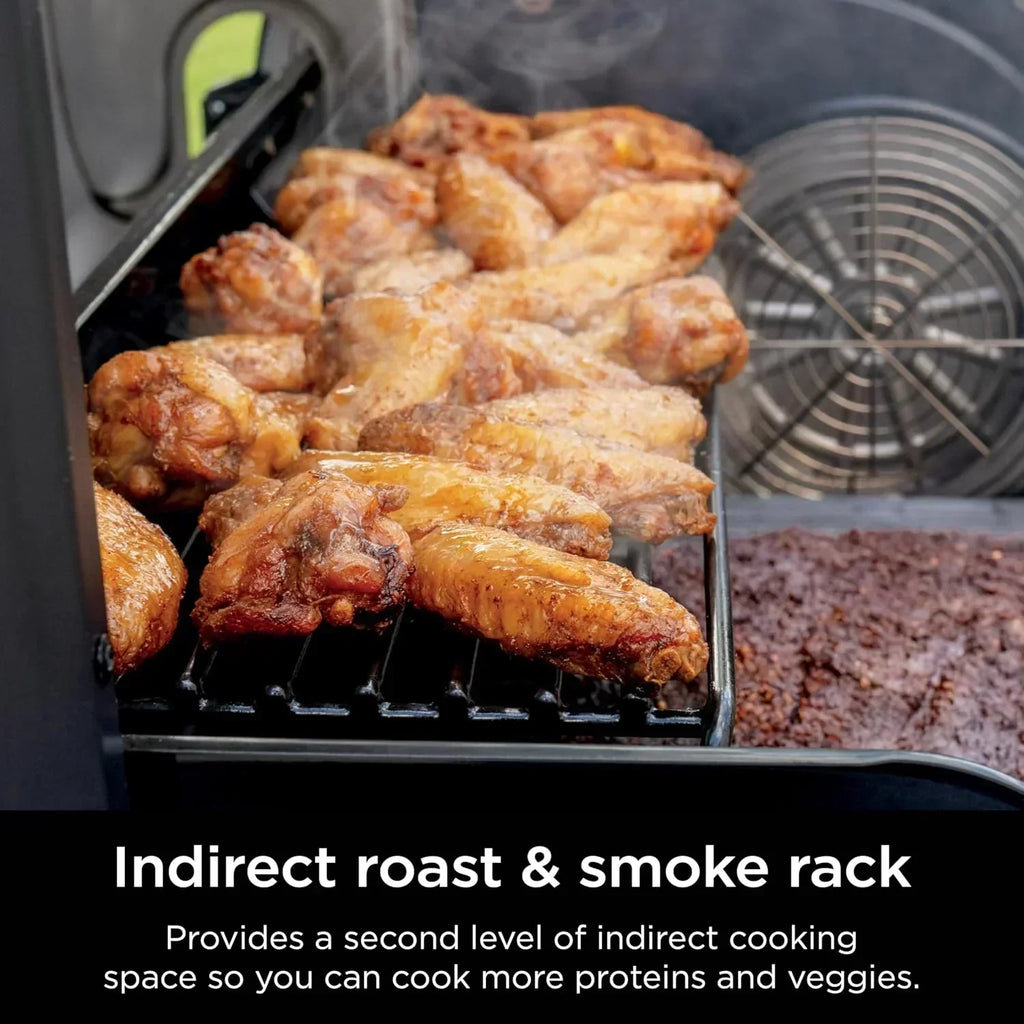 Ninja FlexFlame Grill and Smoker Electric Propane Grill Roaster BBQ Grill 5-in-1 Cooking System wourant