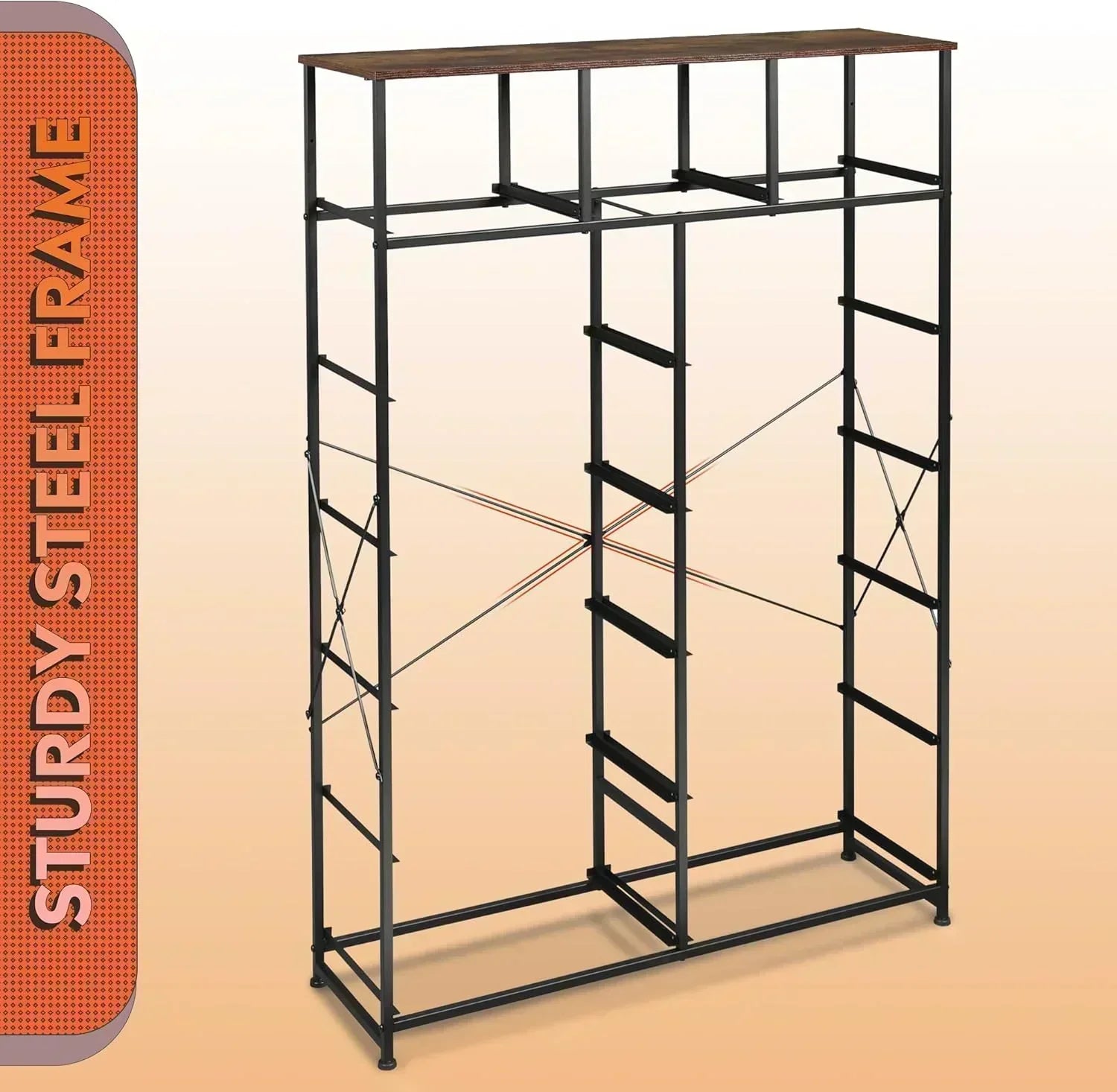 WLIVE Storage Organizer Unit with 13 Fabric Bins Storage Drawers Organizer with Steel Frame wourant