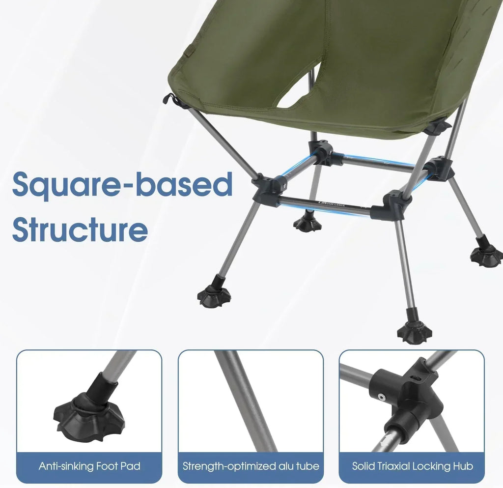 Portable Camping Chair Plus Folding Chair for Backpacking and Hiking wourant