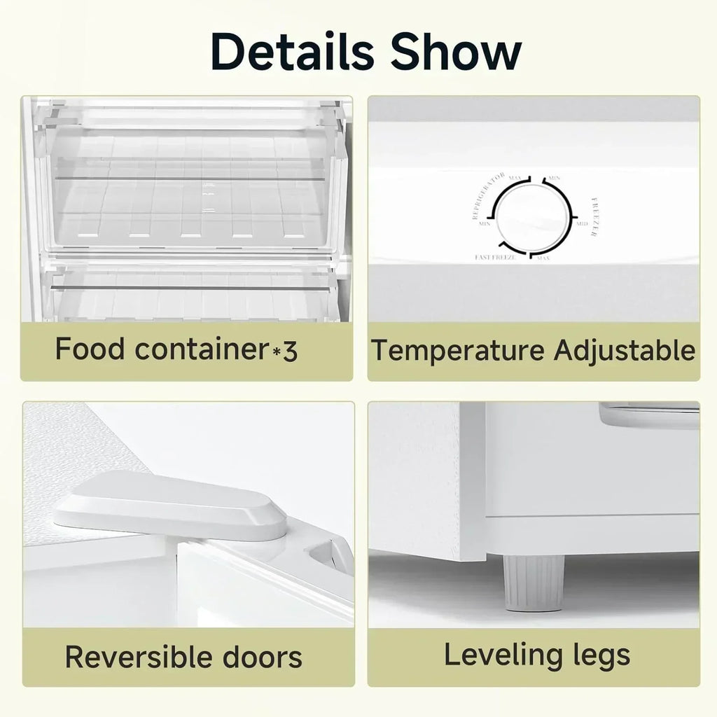 BANGSON Upright Freezer 7.0 Cu.ft Stand Up Freezer Convertible Upright Freezer/Refrigerator wourant