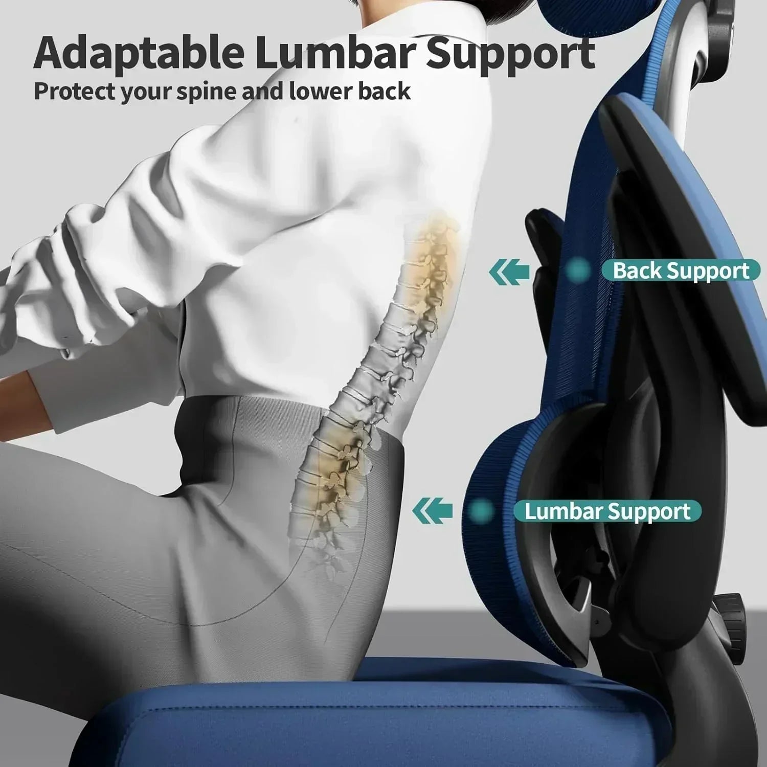TRALT Office Chair Ergonomic Desk Chair 330 lbs Home Gaming Chair with Wheels wourant
