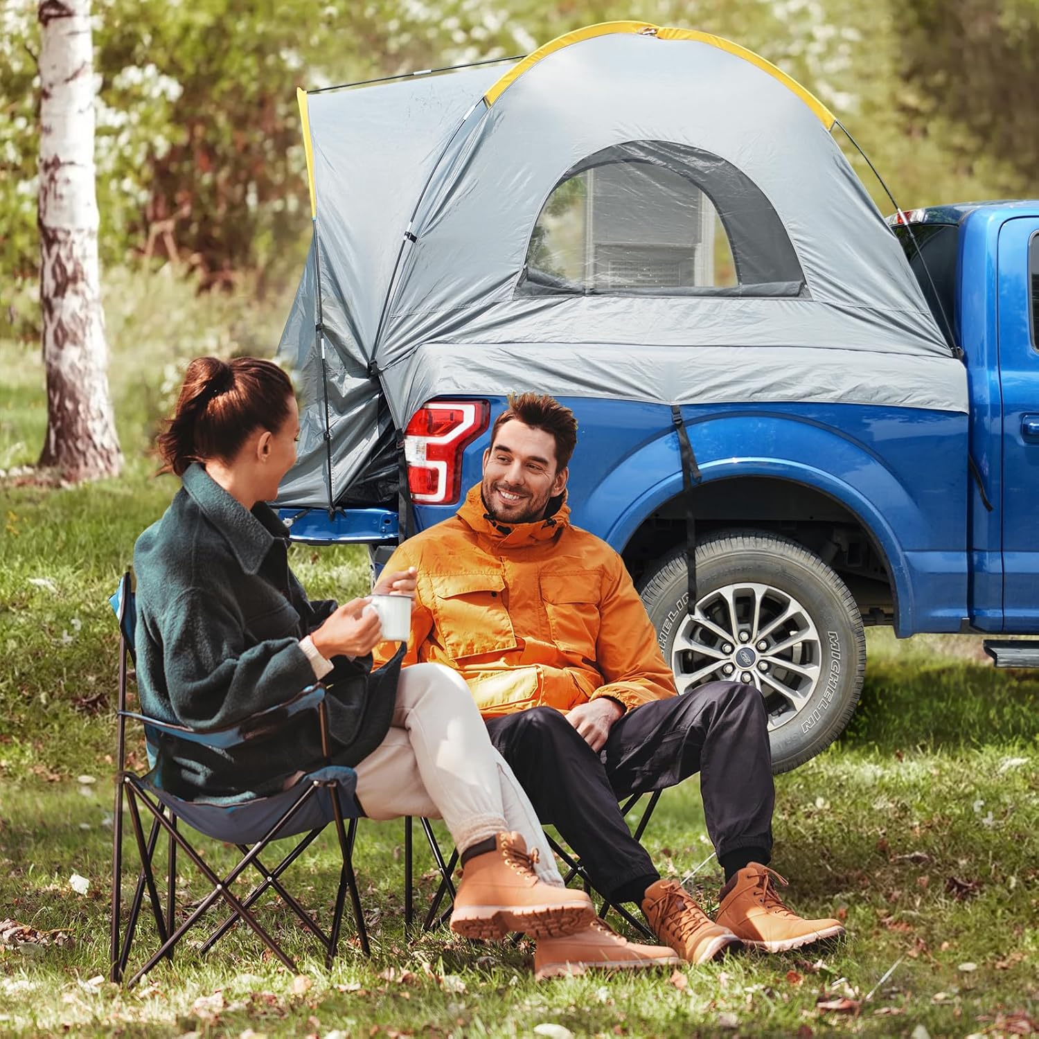 SUV Tent 5-9 Person Rectangle Car Tent for Family Waterproof Windproof for Car Camping Tents wourant
