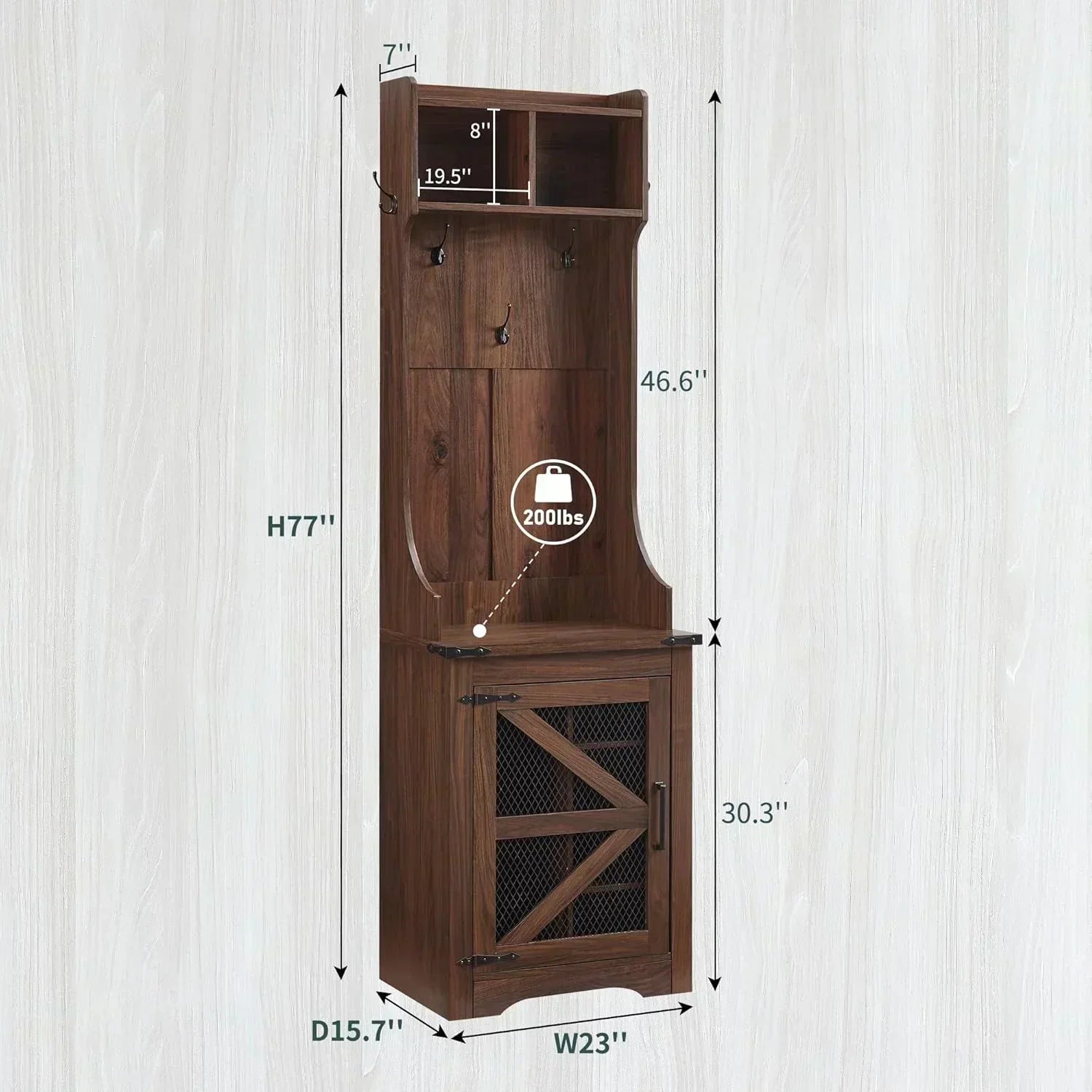 JXQTLINGMU 59-inch Farmhouse Foyer Tree Shoe Storage Entryway Bench Foyer Coat Rack Cabinet wourant