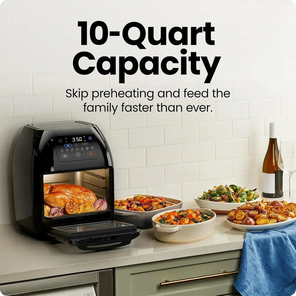 Chefman Compact 6.3-Quart Digital Air Fryer with Rotisserie Dehydrator and Convection Oven wourant
