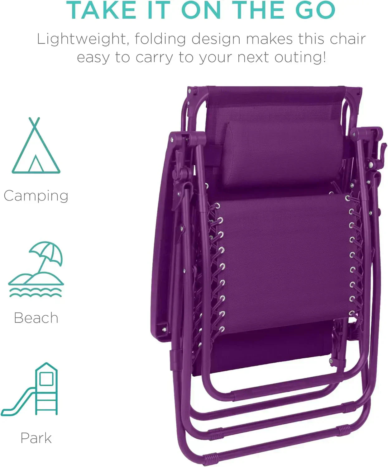 Best Choice Products Folding Zero Gravity Recliner Patio Lounge Chair Adjustable Canopy Shade wourant