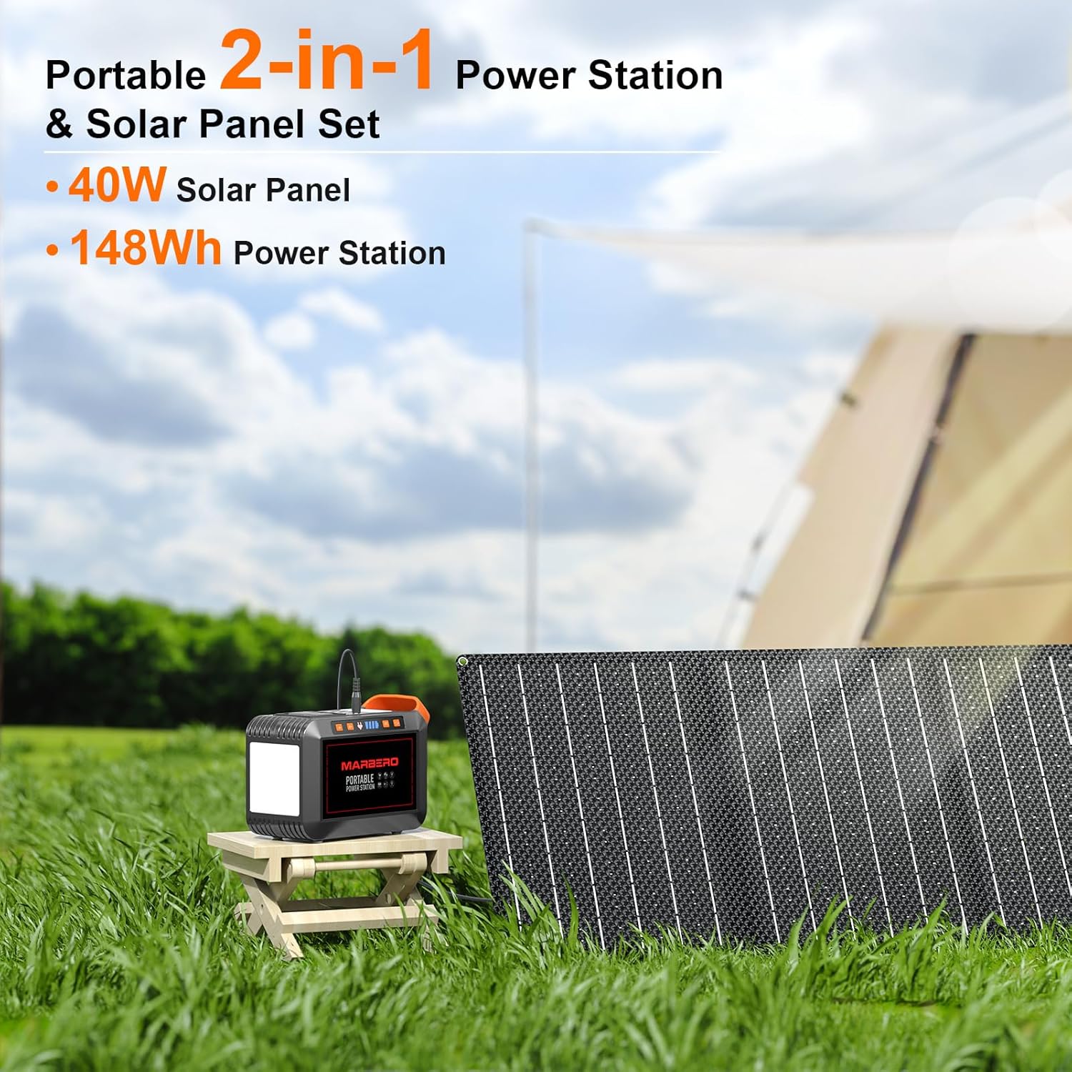 Portable Power Station 88Wh Camping Lithium Battery Solar Generator Fast Charging Power Bank wourant