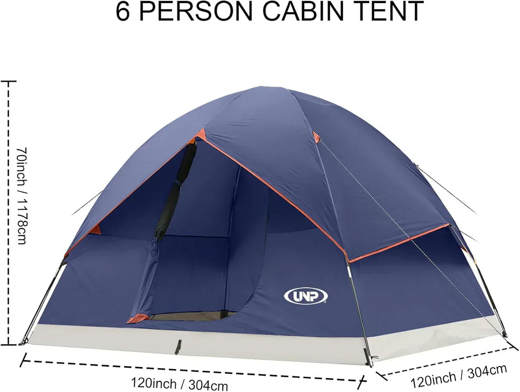 Camping Tent 2/3/4/6 Person Dome Tent Portable Camping Tent Outdoor and Backpacking Beach wourant