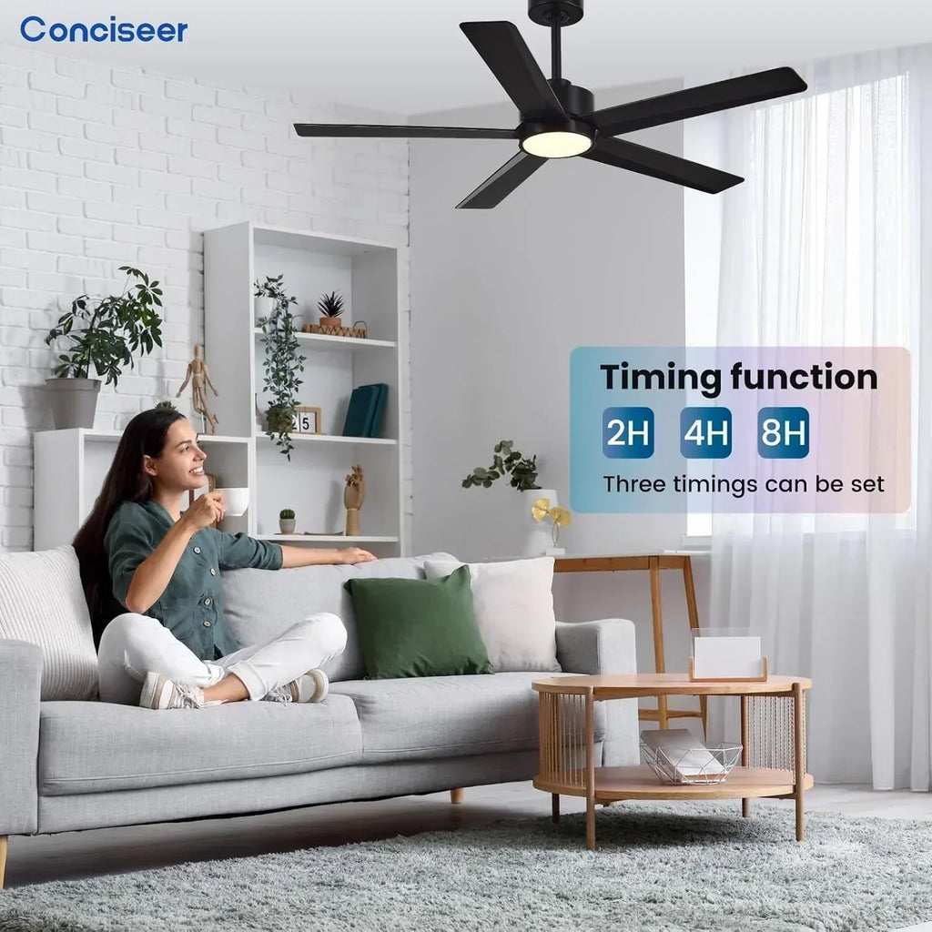 Modern ceiling fan 72 inch bedroom living room library cafe outdoor/industrial wourant
