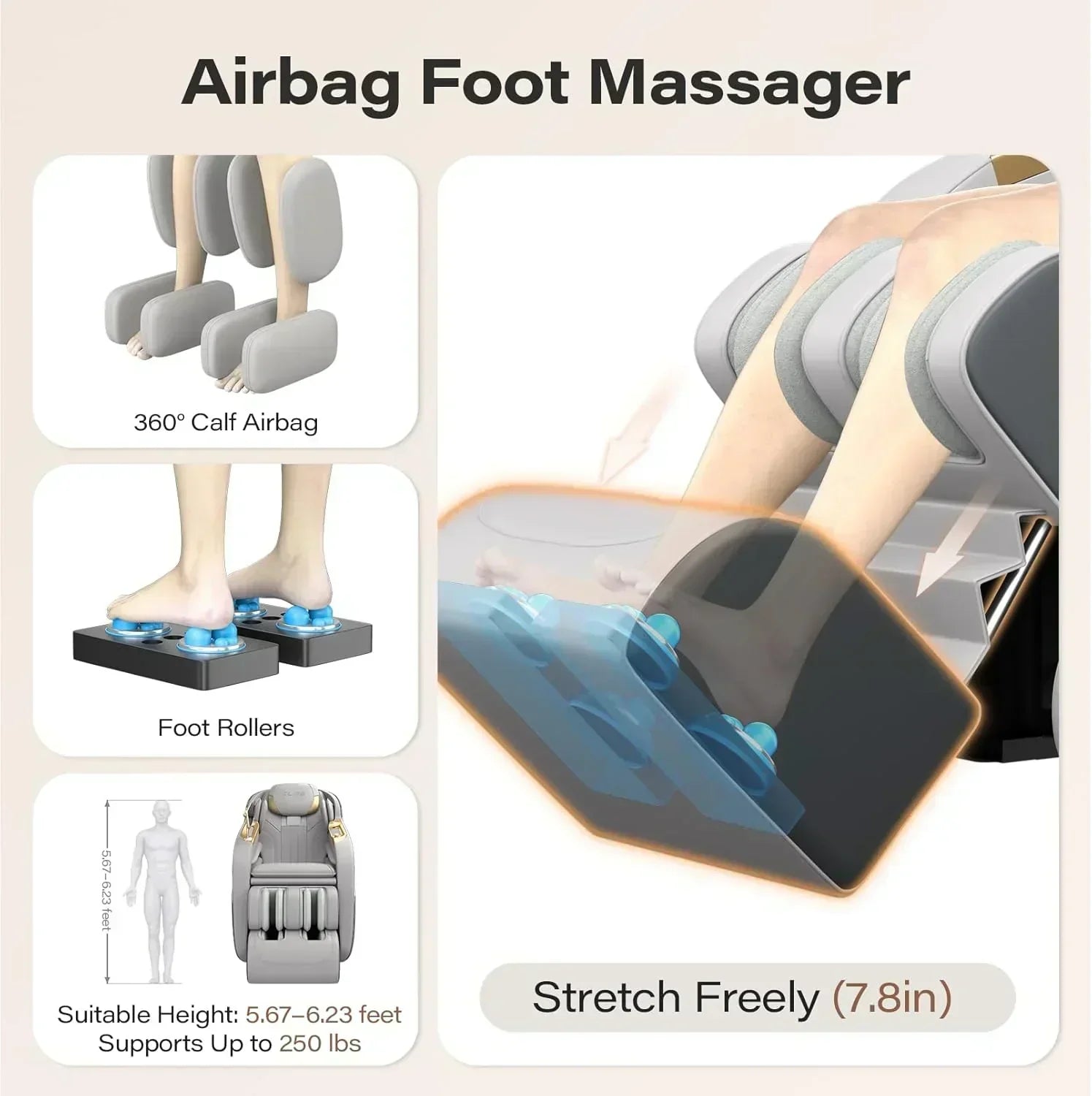 Full Body Massage Chair 160° Zero Gravity Recliner with Body Scan Shiatsu Massage Chair wourant