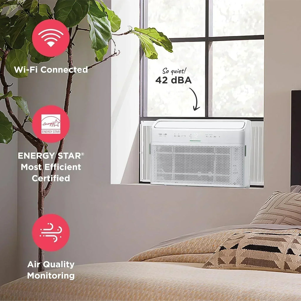 Frigidaire GHWQ103WC1 Inverter Quiet Temp Room Air Conditioner 10,000 BTU with Wi-Fi Connected wourant
