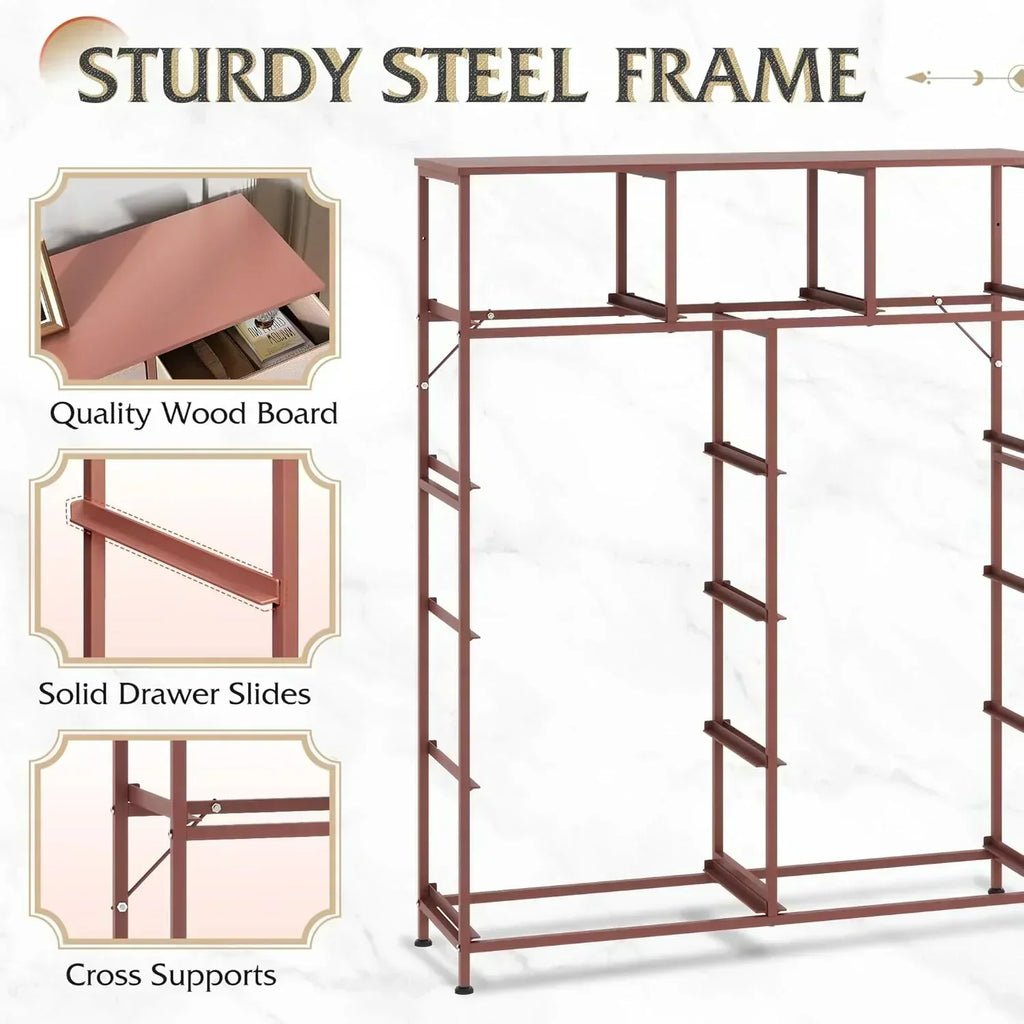 Storage Organizer Unit 11 Fabric Bins Storage Drawers Organizer Steel Frame Tall Storage Tower wourant