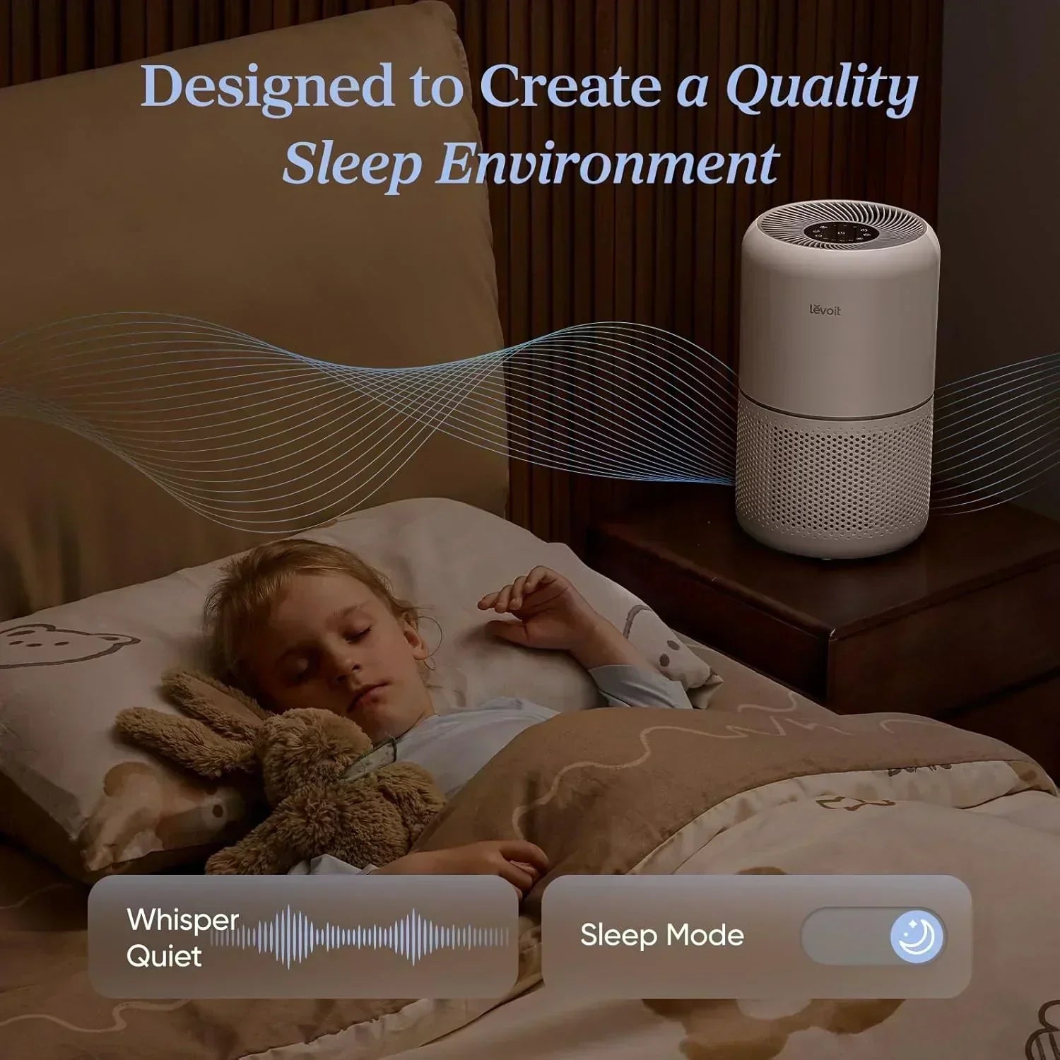 Air Purifier for Bedroom Allergies and Pet Hair 56W High Torque Motor wourant
