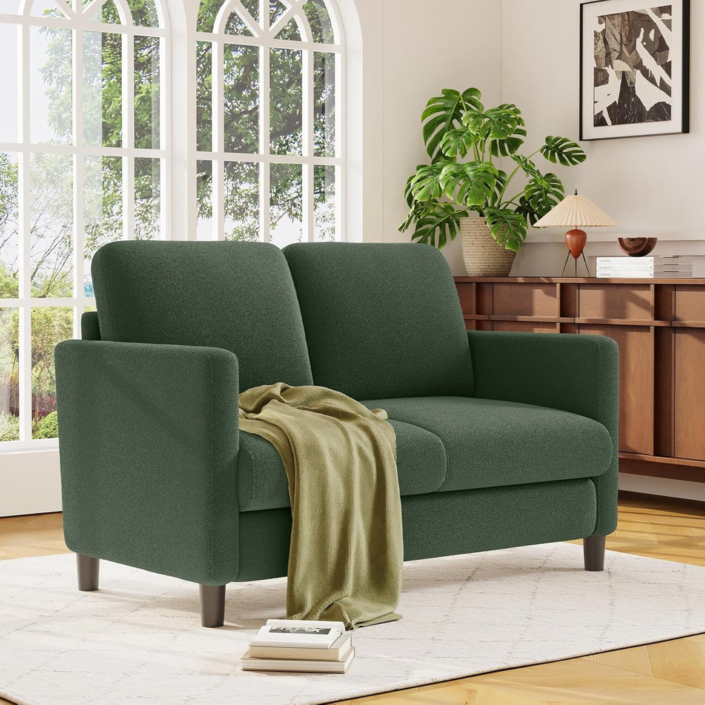 Loveseat Sofa 51" Love Seat Comfy Corduroy Small Loveseat Tool-Free Setup Couch wourant