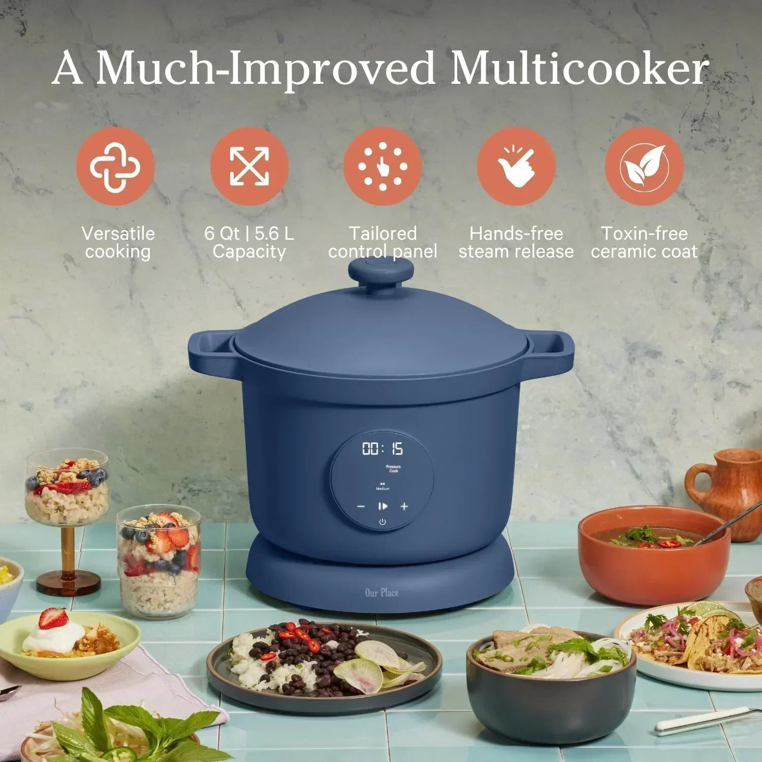 Our Place Dream Cooker 6-quart Multicooker 4 Versatile Modes Pressure Cook Slow Cook Sear wourant