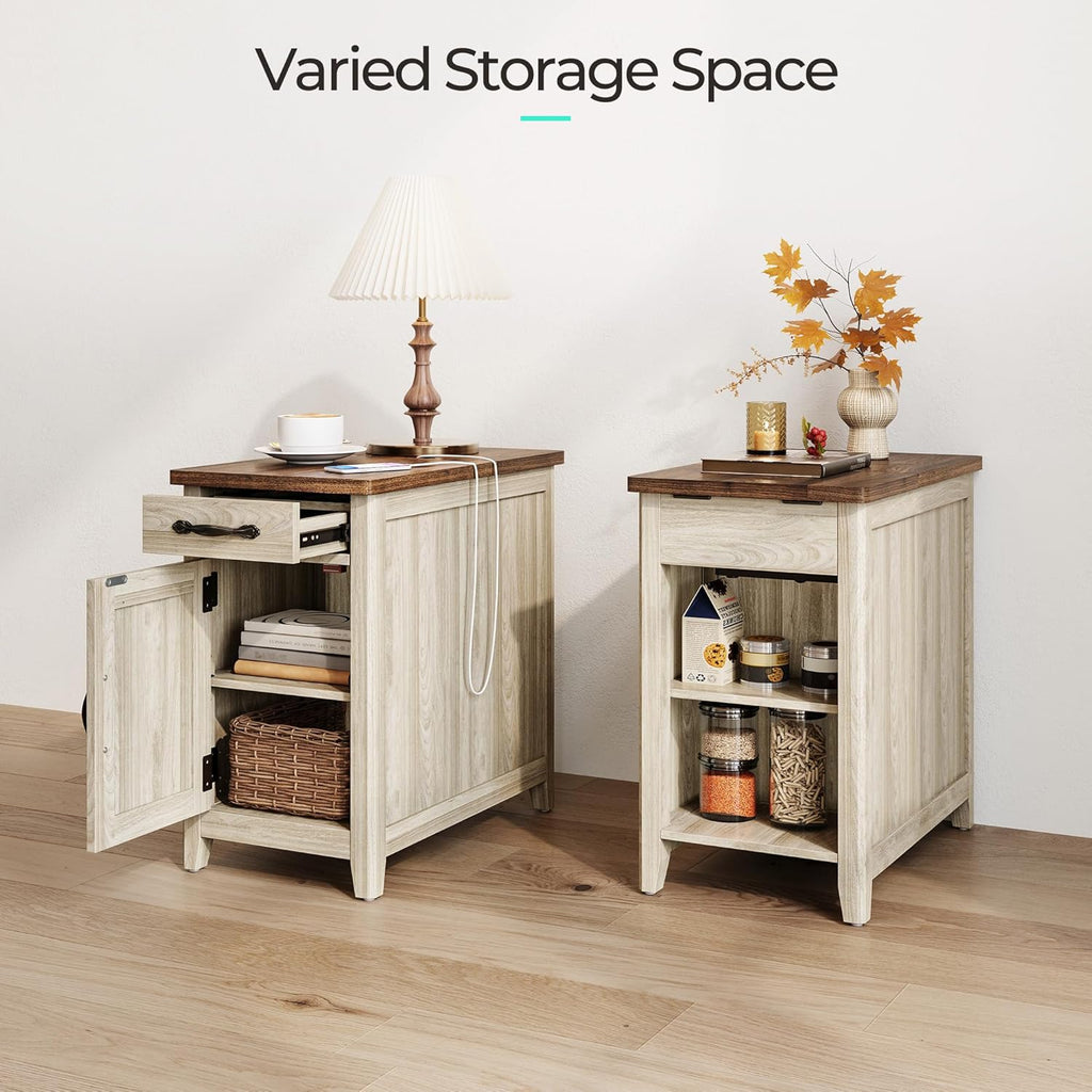 Farmhouse End Table Narrow Side Table Small Nightstand wourant