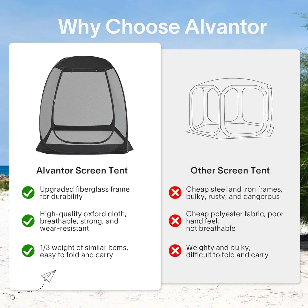 Screen gazebo sleeps 6-10-15 people Igloo-style canopy tent mosquito net on the sides Perfect wourant