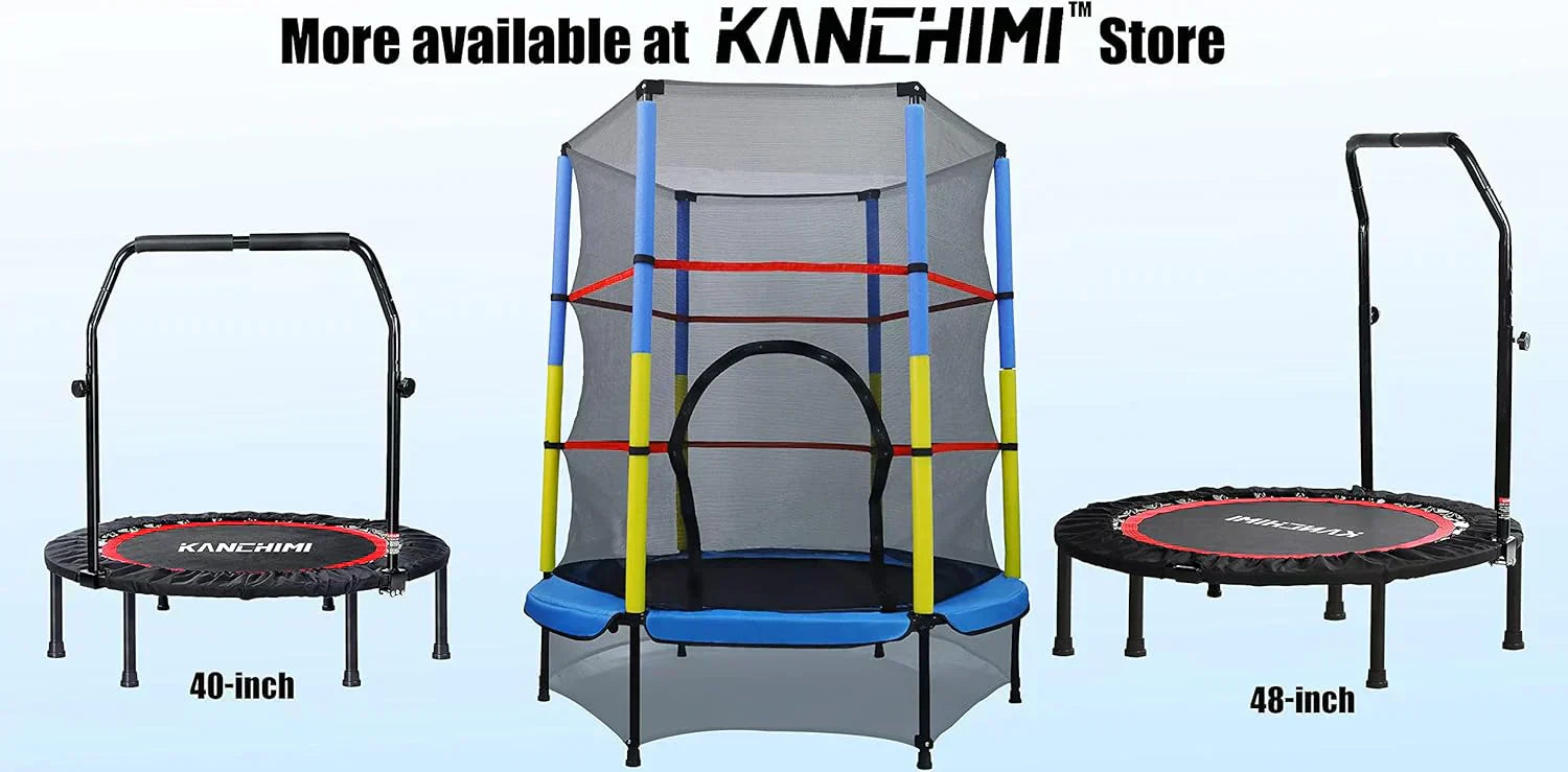 Kanchimi 40" 48" Folding Mini Fitness Indoor Exercise Workout Rebounder Trampoline wourant