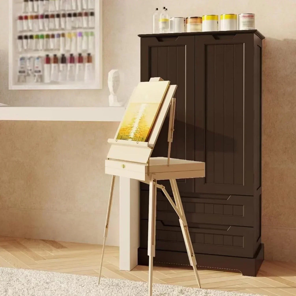 Gizoon Kitchen Pantry Cabinet with Drawers Freestanding Bathroom Storage Cabinet with Doors wourant