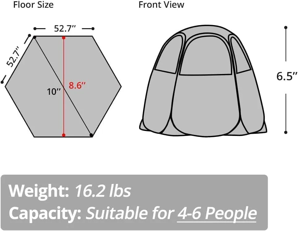 Alvantor Screen House Gazebo Pop Up Igloo Screened Canopy Tent with Mosquito Netting Sides wourant