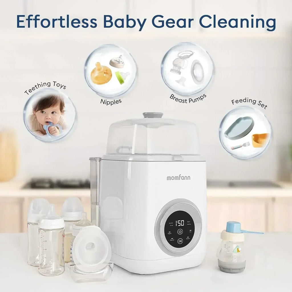 Baby Bottle Washer-19 Min Rapid Wash Sterilizer and Dryer All-in-One Cleaner Bottles Pump Parts wourant