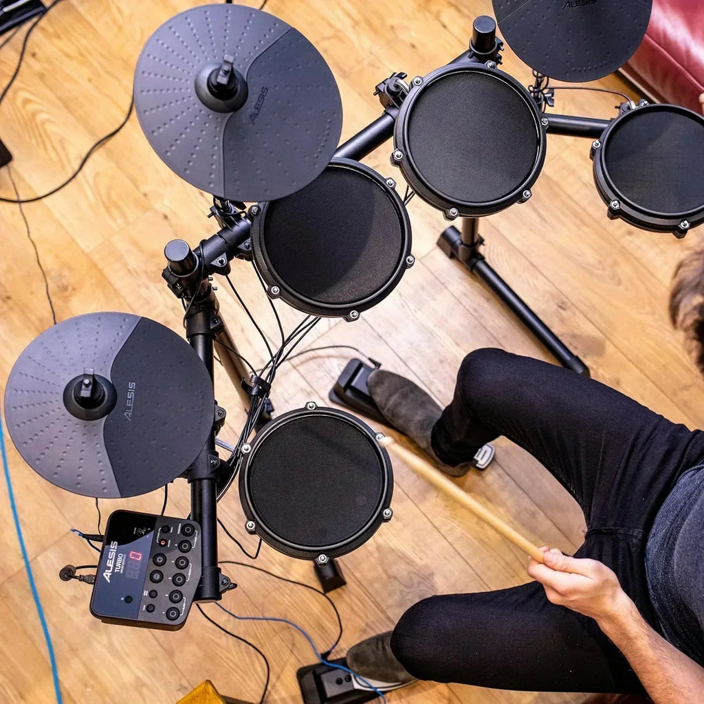 Alesis Turbo Mesh Kit - Electric Drum Set with Over 100 Sounds Mesh Drum Pad wourant