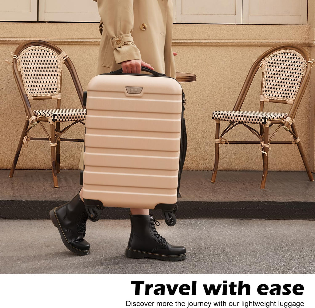 Coolife Luggage 3 Piece Set Suitcase Spinner Hardshell Lightweight TSA Lock wourant