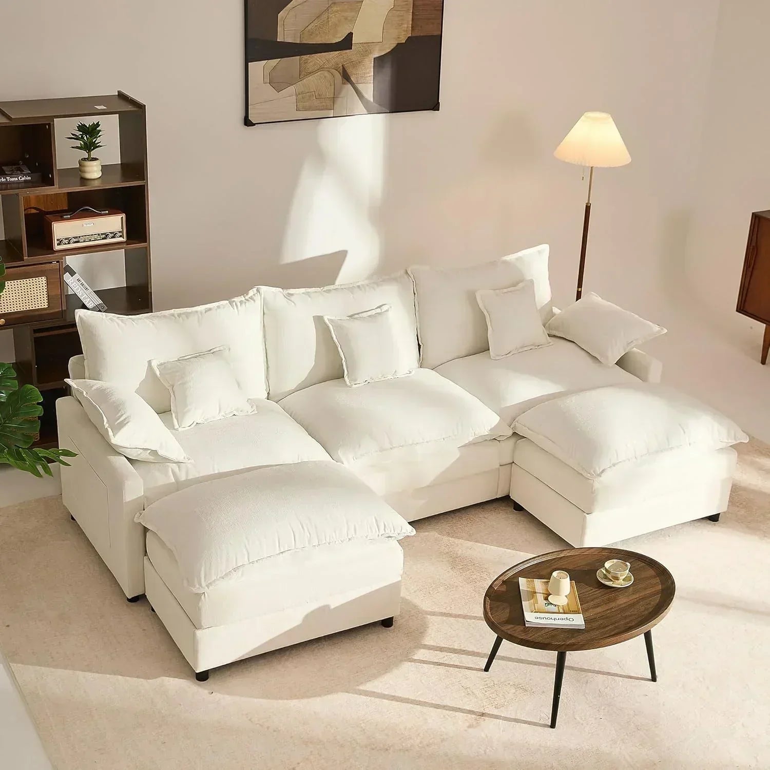 108" U-shaped sofa modular sofa Comfortable cloud sofa wourant