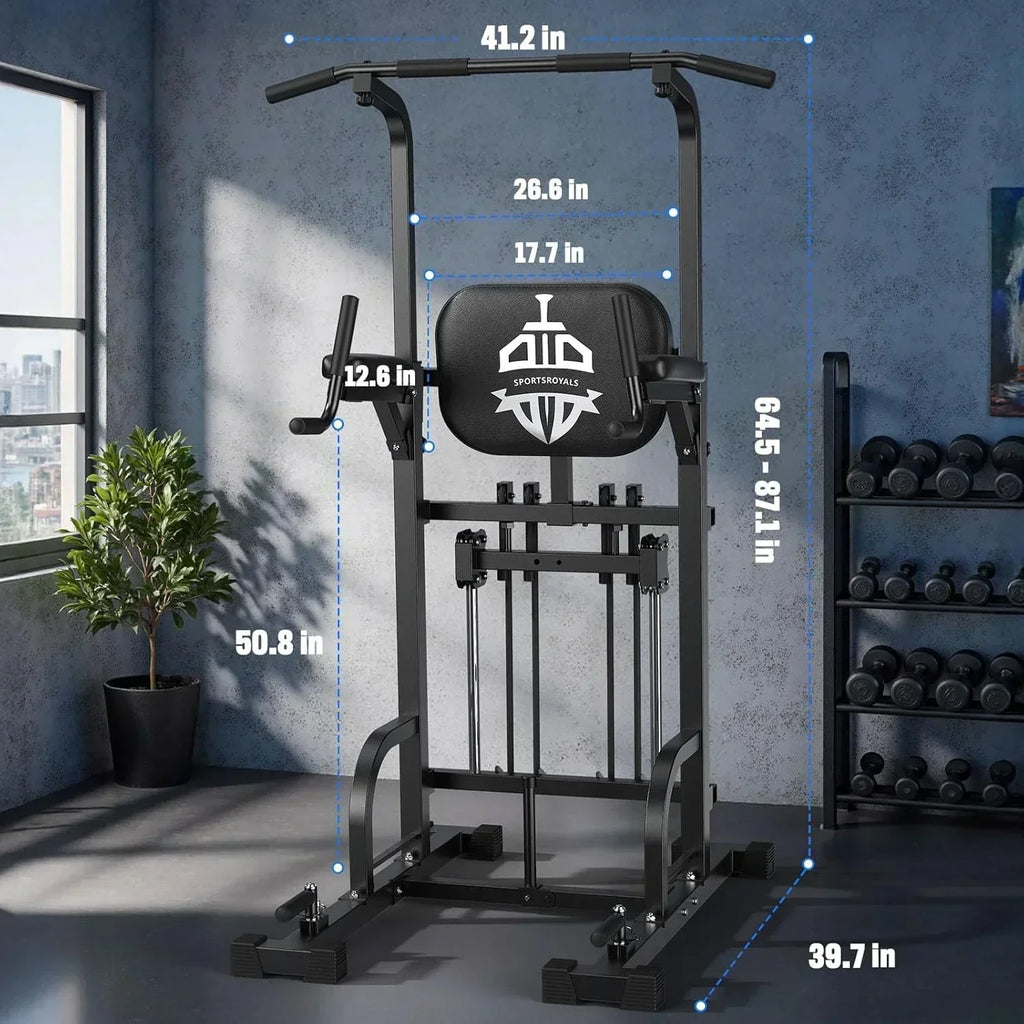 Sportsroyals Power Tower Pull Up Bar Station 450 lbs stable suspended immersion tilt station wourant