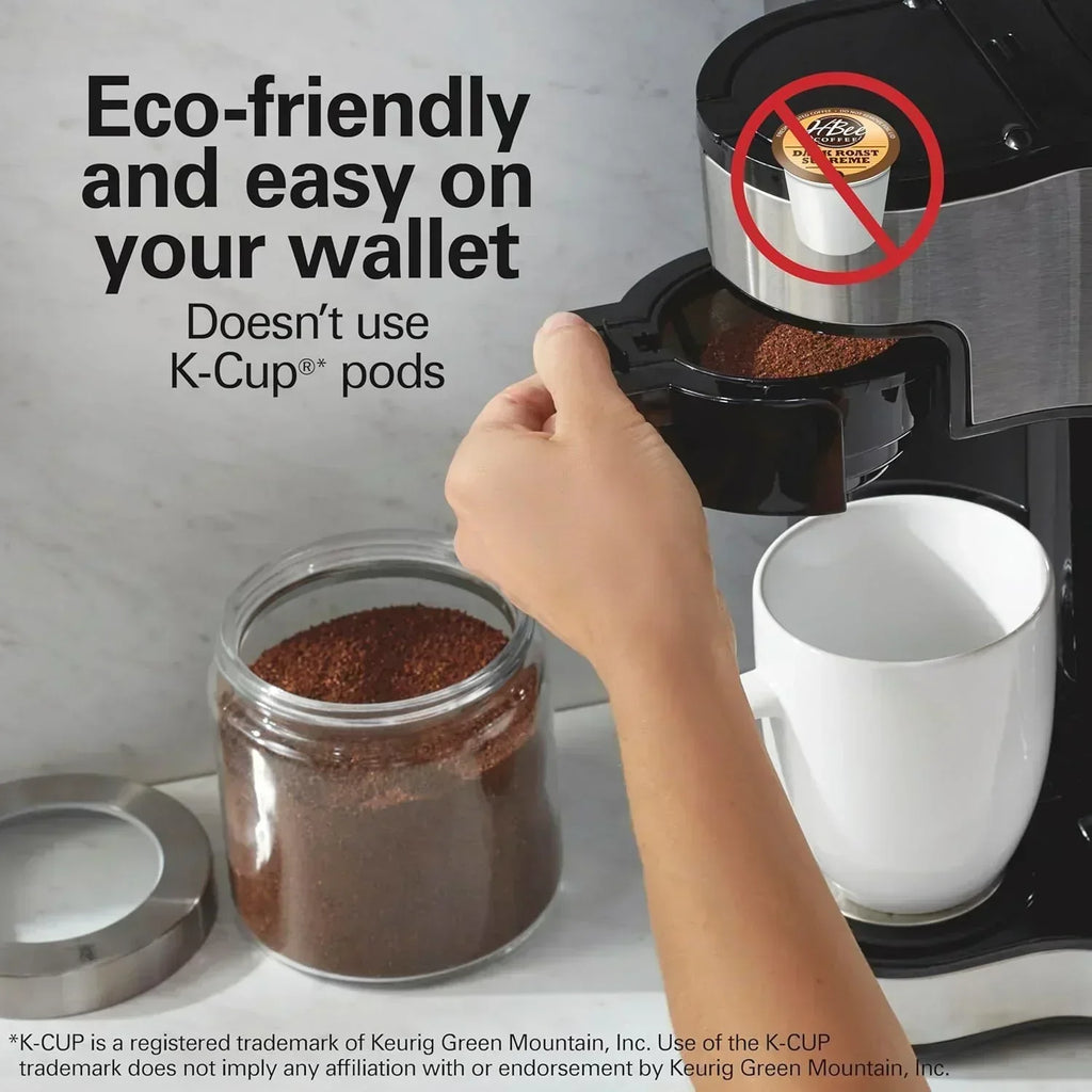 Hamilton Beach 2-Way 12 Cup Programmable Drip Coffee Maker Single Serve Machine Glass Carafe wourant