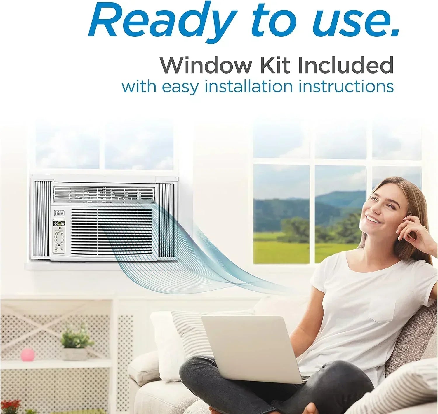 BLACK+DECKER Window Air Conditioner 5000 BTU Cools Up to 150 Square Feet AC Mechanical Controls wourant