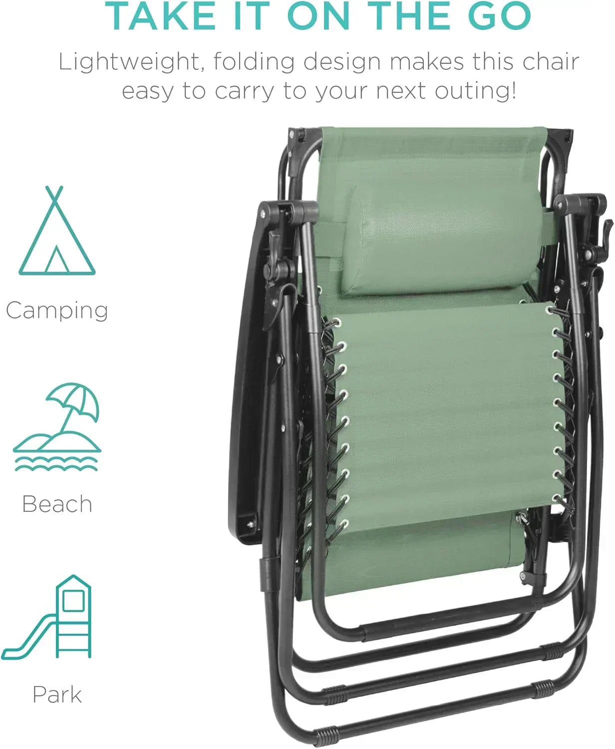 Best Choice Products Folding Zero Gravity Recliner Patio Lounge Chair Adjustable Canopy Shade wourant