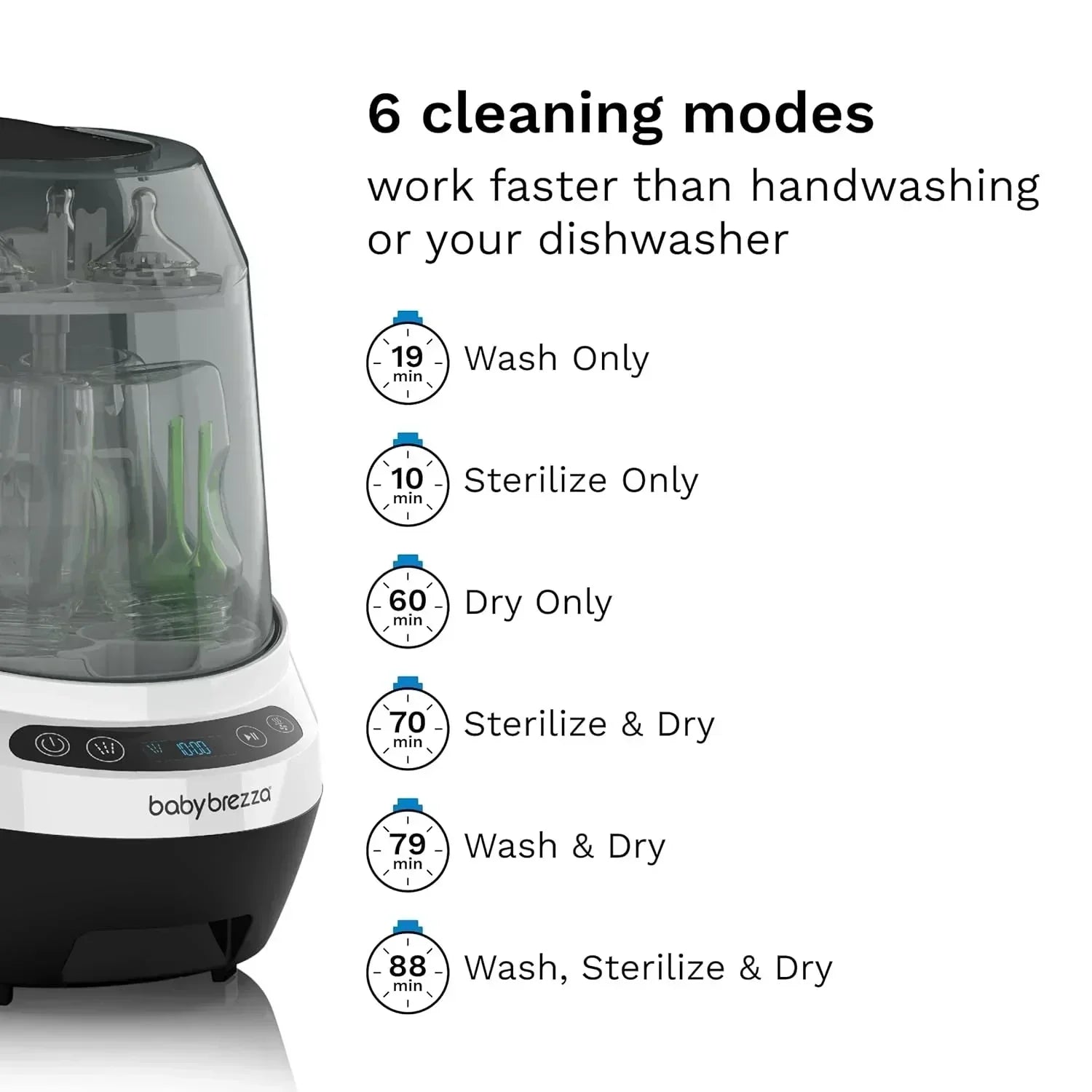 Bottle Washer Pro Baby Bottle Washer Sterilizer Dryer All in One Machine Cleans Bottles wourant