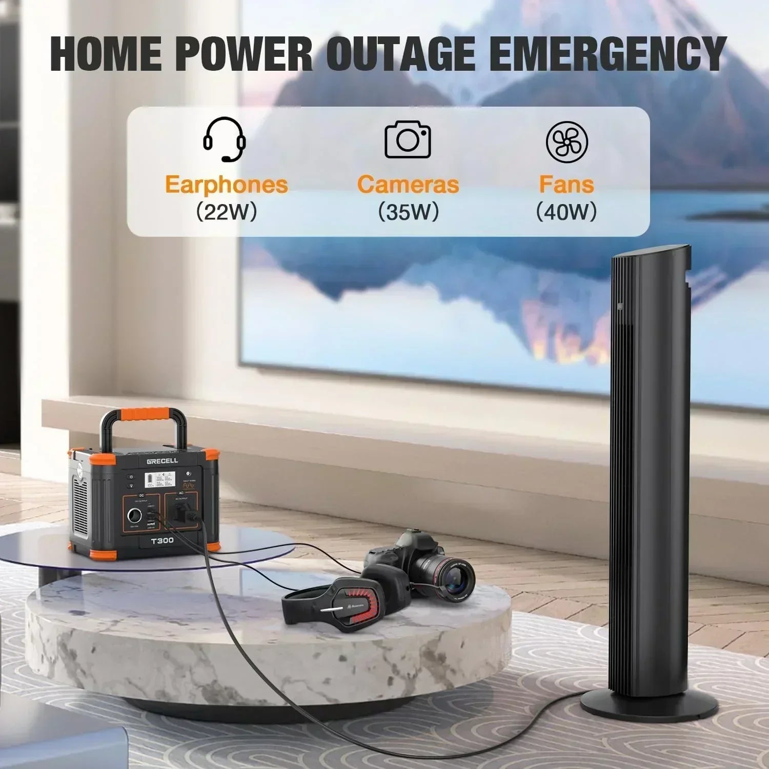 Portable Power Station 300W (Peak 600W) 230.88Wh Solar Generator 60W USB-C PD Output wourant