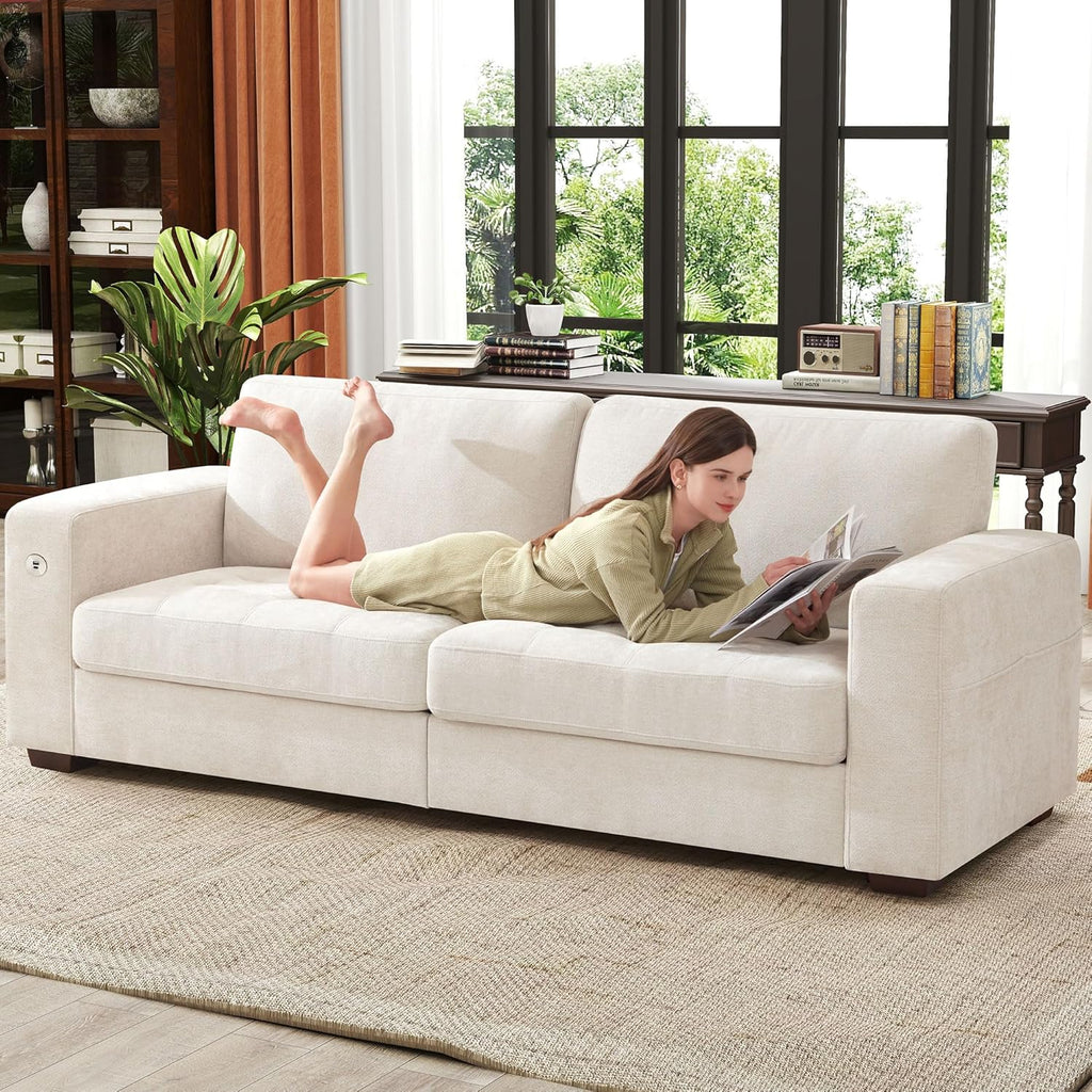 ihanherry 146-inch U-shaped modern sofa modular area cloud sofa wourant
