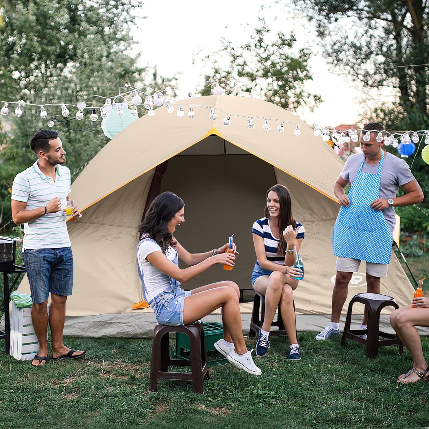 Camping Tent 2/3/4/6 Person Dome Tent Portable Camping Tent Outdoor and Backpacking Beach wourant